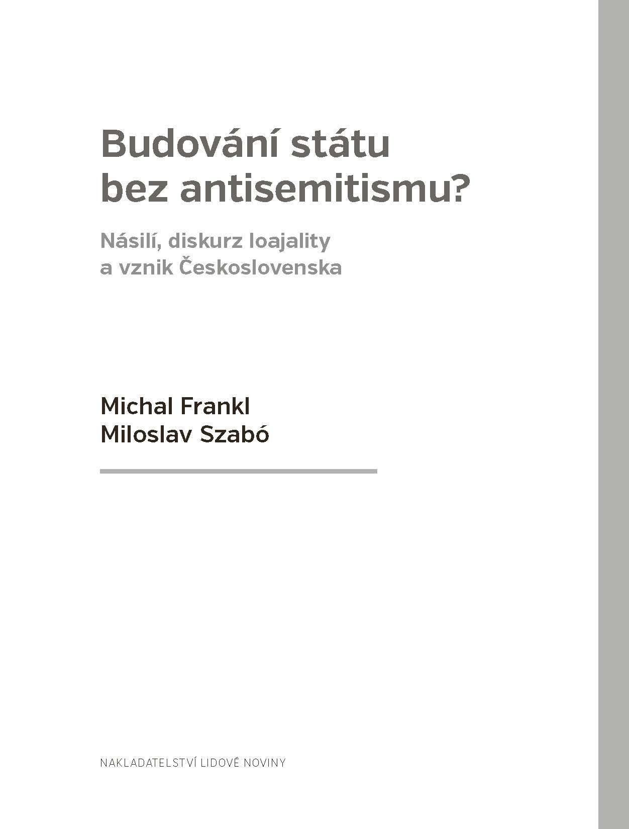 Budování státu bez antisemitismu? ukázka-1