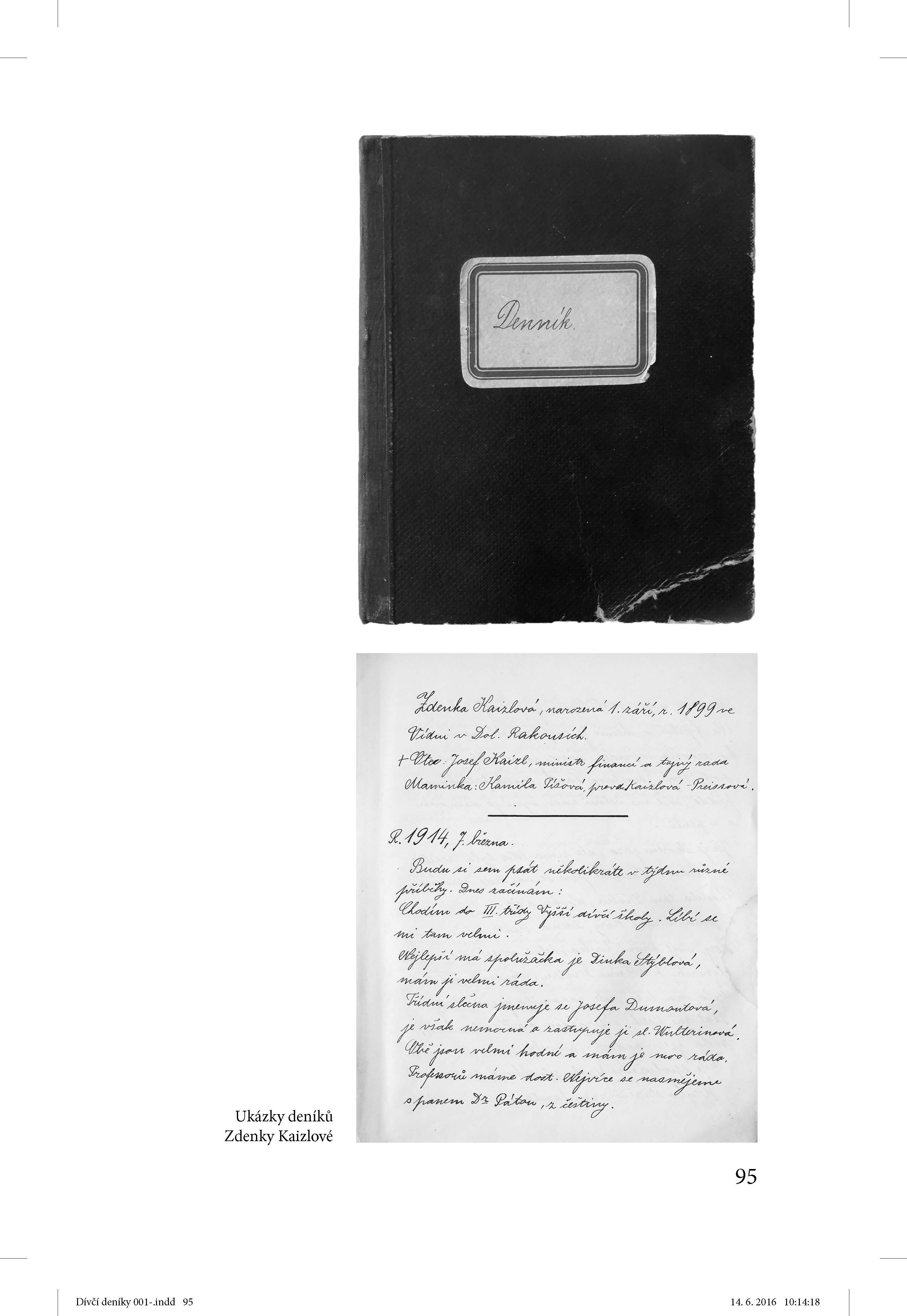 Dívčí deníky Zdenky Kaizlové z let 1909–1919 ukázka-7