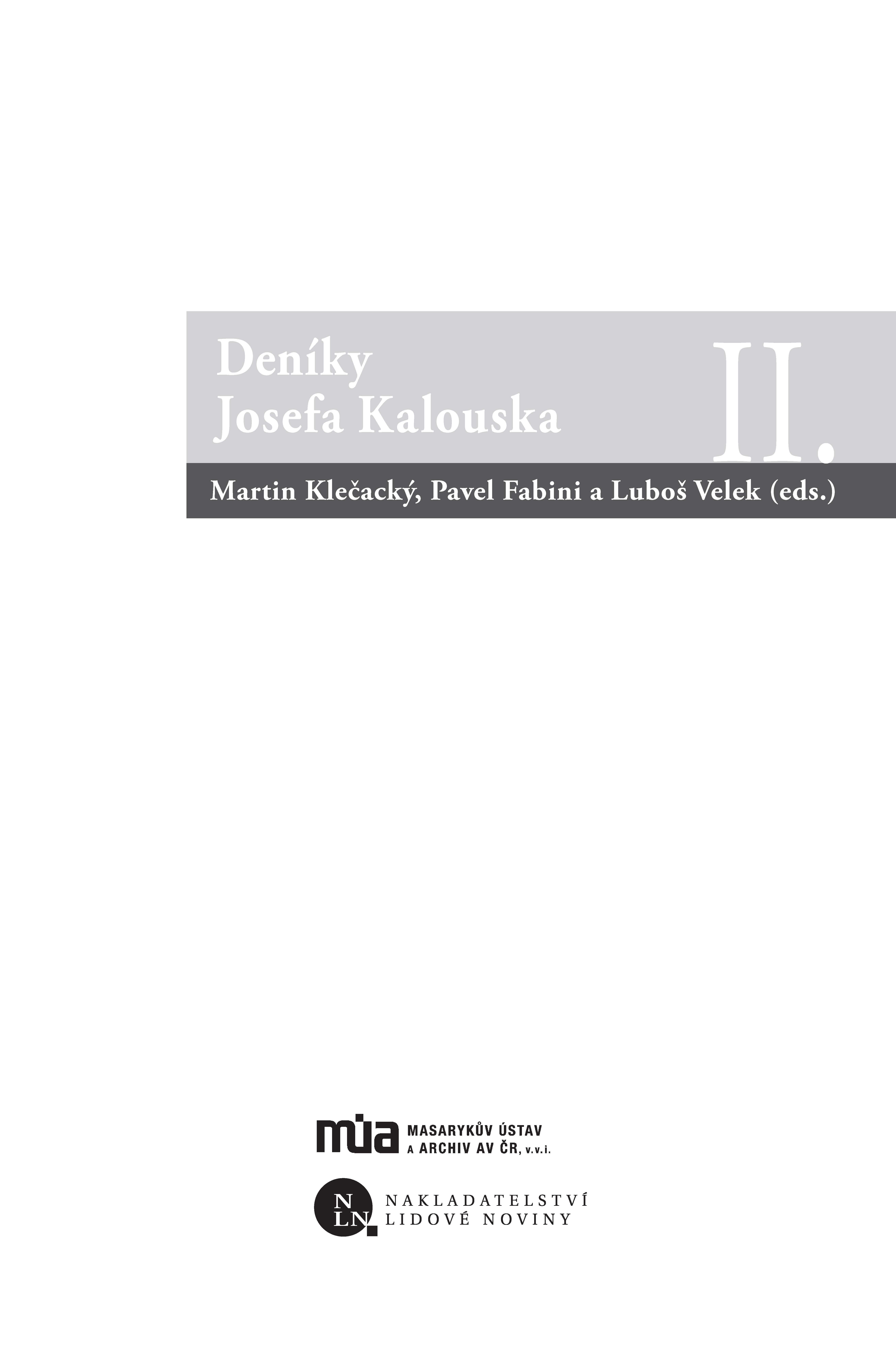 Deníky Josefa Kalouska II. ukázka-1