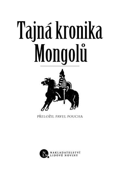 Tajná kronika Mongolů ukázka-1